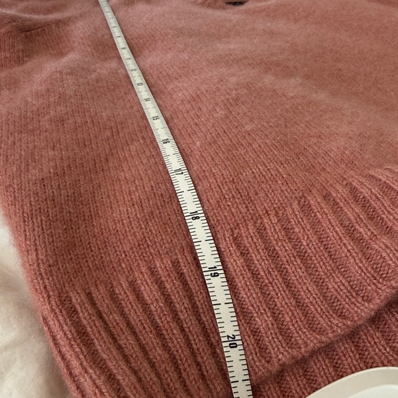 PAIGE Lucerne Cashmere Puff Sleeve Sweater, L , color rose EUC - Picture 11 of 12